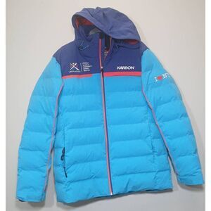 Karbon mens medium ski jacket blue Lake placid 2024 fisu winter world games